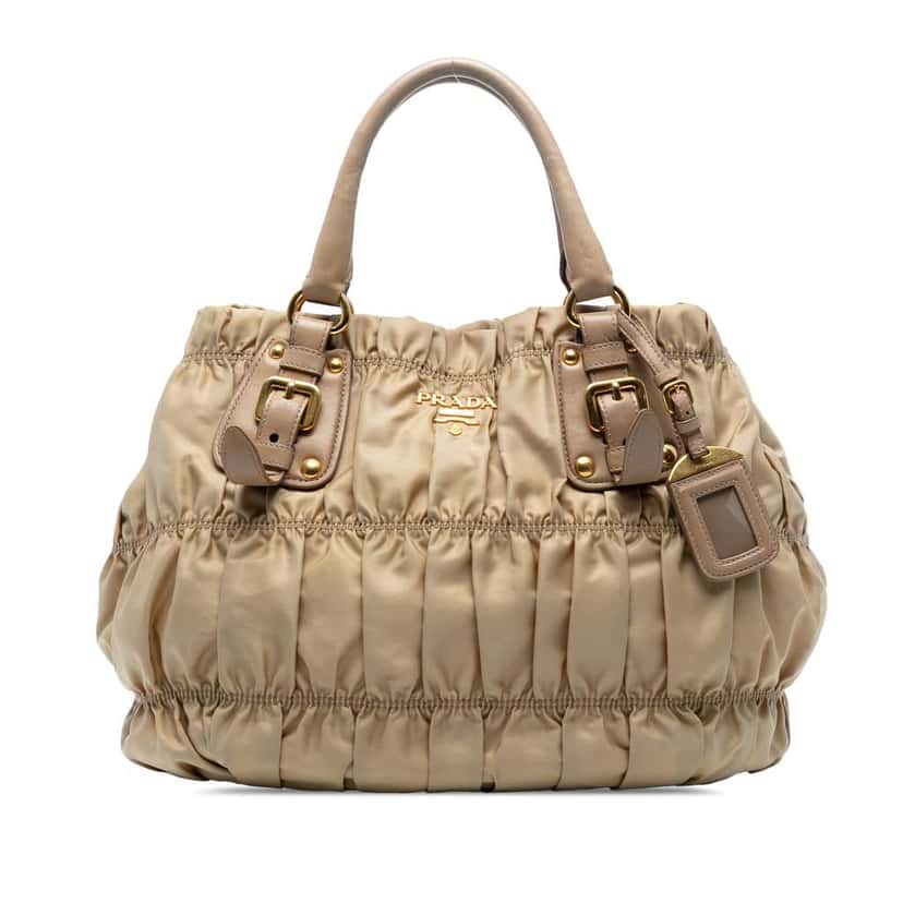 Prada Tessuto Gaufre Satchel Brown Good condition - Front View