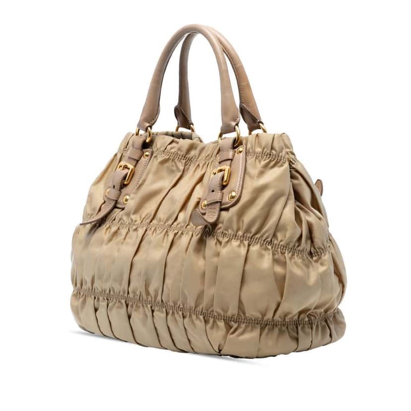Prada Tessuto Gaufre Satchel Brown Good condition - Back View