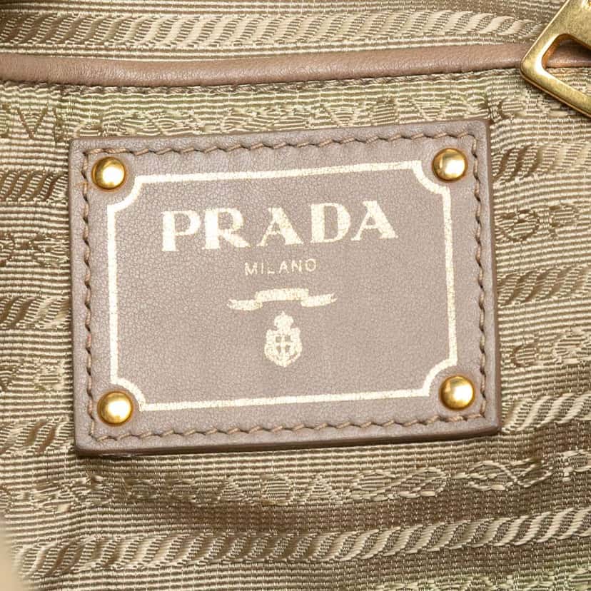 Prada Tessuto Gaufre Satchel Brown Good condition - Box View