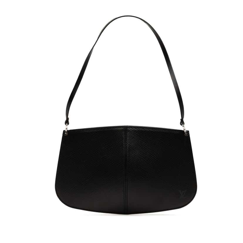 Louis Vuitton Epi Demi Lune Pochette Black Leather Good condition - Front View