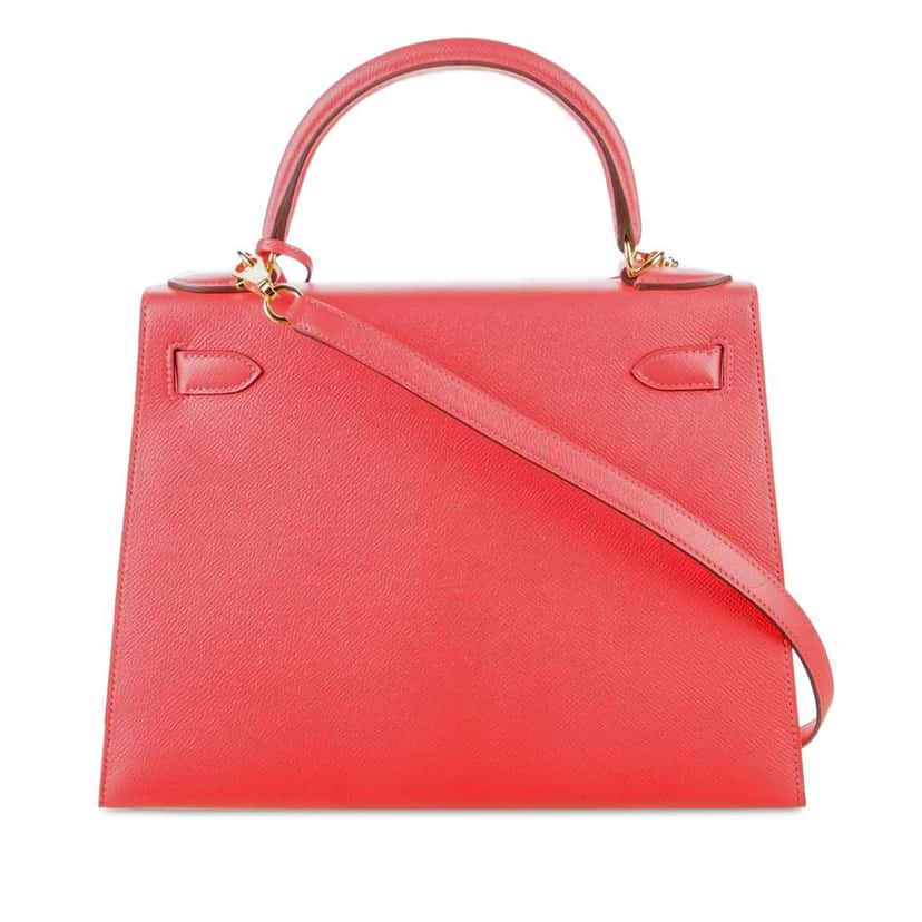 Hermès Epsom Kelly Sellier 28 Pink Leather Good condition - Inside View