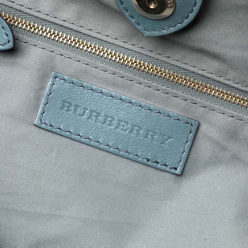 Burberry Small Leather Trimmed Haymarket Check Coated Canvas Canterbury Tote Brown Canvas Good condition - Box View