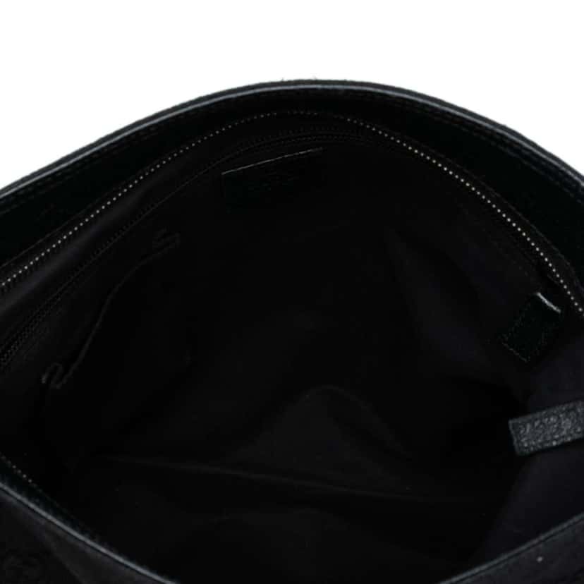 Gucci GG Canvas Web Double Pocket Crossbody Black Canvas Good condition - Model View