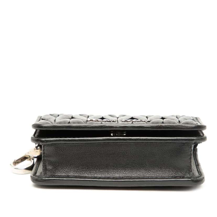 Miu Miu Mini Matelasse Nappa Miu Delice Crossbody Black Leather Good condition - Inside View