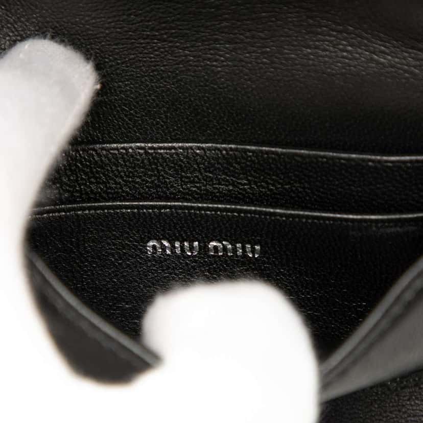Miu Miu Mini Matelasse Nappa Miu Delice Crossbody Black Leather Good condition - Box View