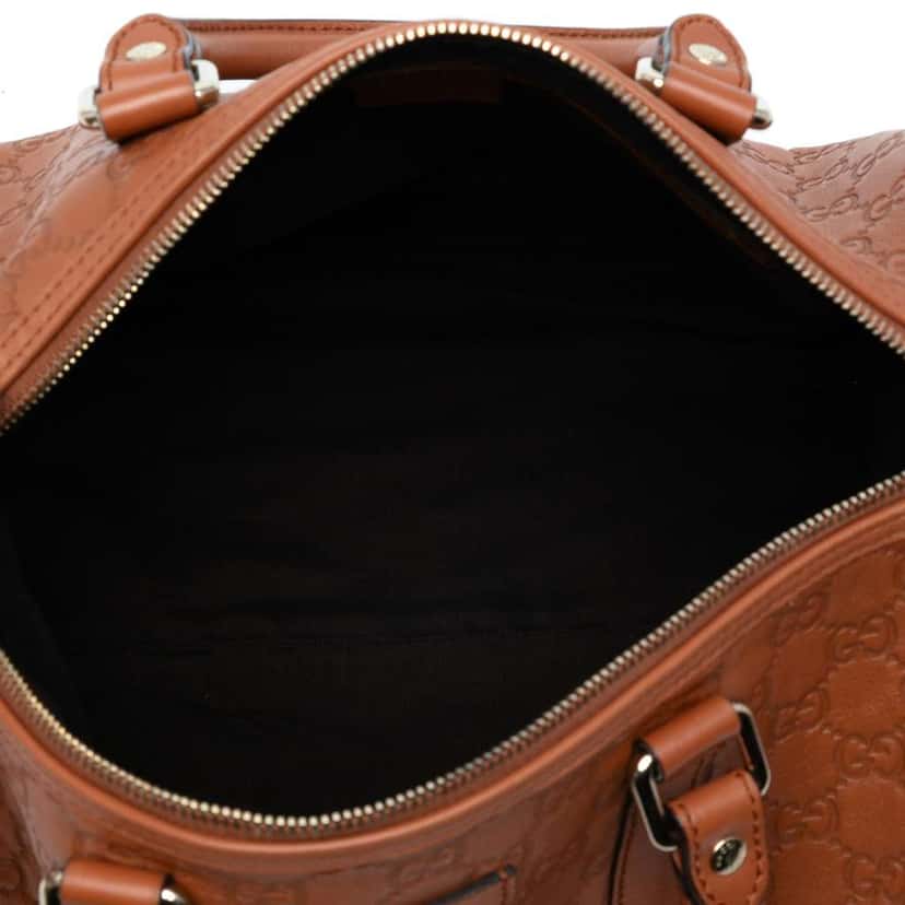 Gucci Medium Guccissima Joy Boston Bag Brown Leather Good condition - Model View