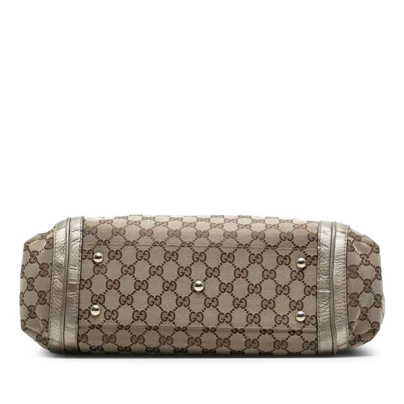 Gucci Large GG Canvas Bella Shoulder Bag Brown Canvas Good condition - Inside View