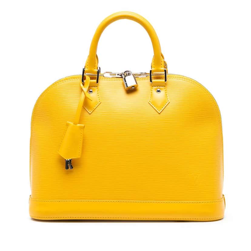 Louis Vuitton Epi Alma PM Yellow Leather Good condition - Front View