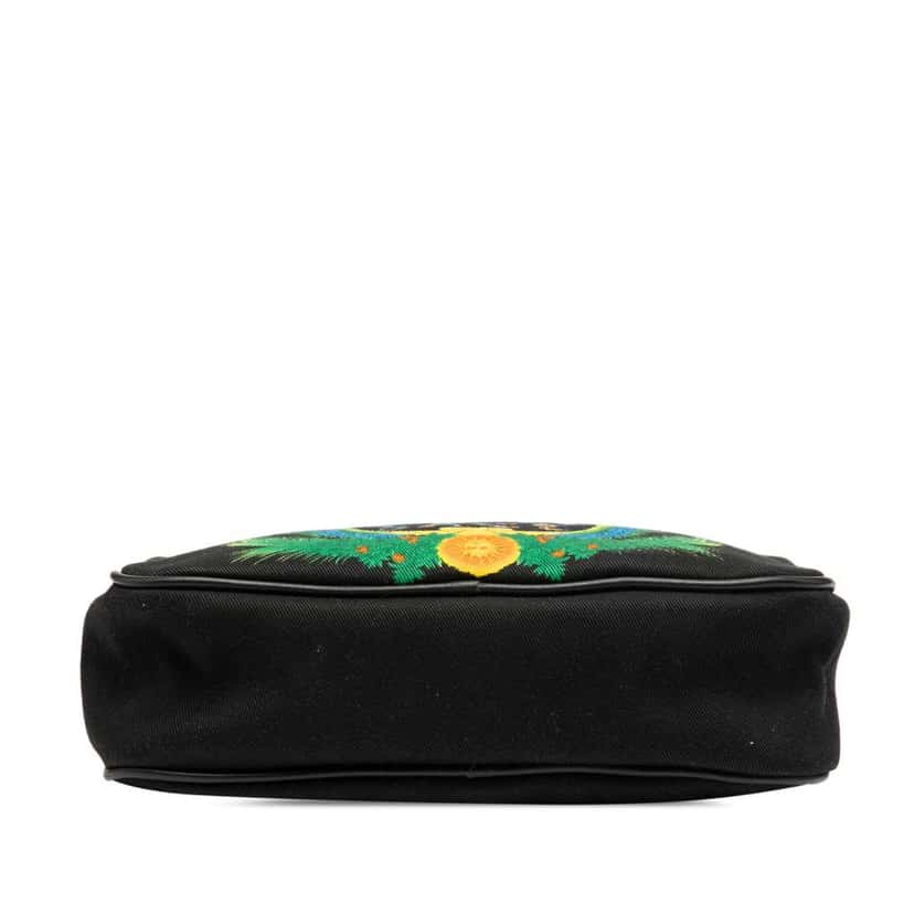 Versace Logo Canvas Beverly Palm Miami Crossbody Black Canvas Good condition - Inside View