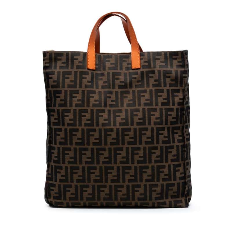 Fendi Zucca Canvas Shopping Tote Brown Canvas Good condition - Front View