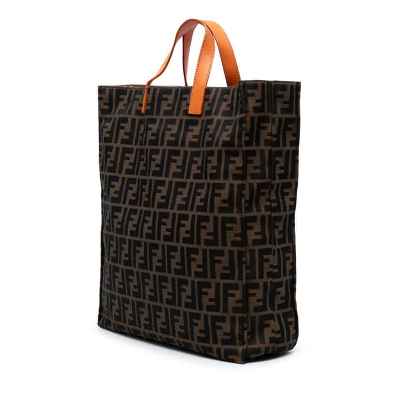 Fendi Zucca Canvas Shopping Tote Brown Canvas Good condition - Back View