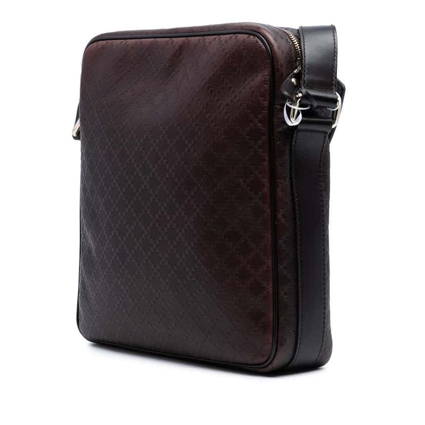Gucci Diamante Leather Hilary Lux Crossbody Brown Leather Good condition - Back View