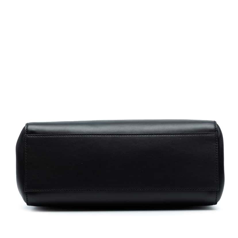 Gucci Small Leather Bamboo Nymphaea Satchel Black Leather Good condition - Inside View