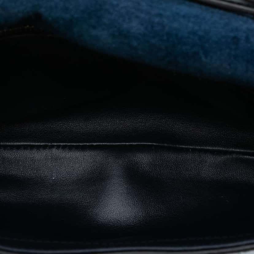 Gucci Small Suede Blondie Chain Satchel Blue Leather Good condition - Model View