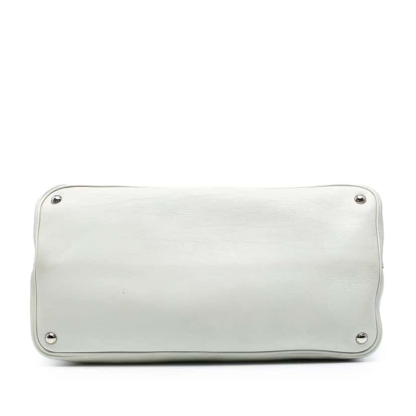 Prada Large City Calf Double Satchel White Leather Very good condition - Inside View