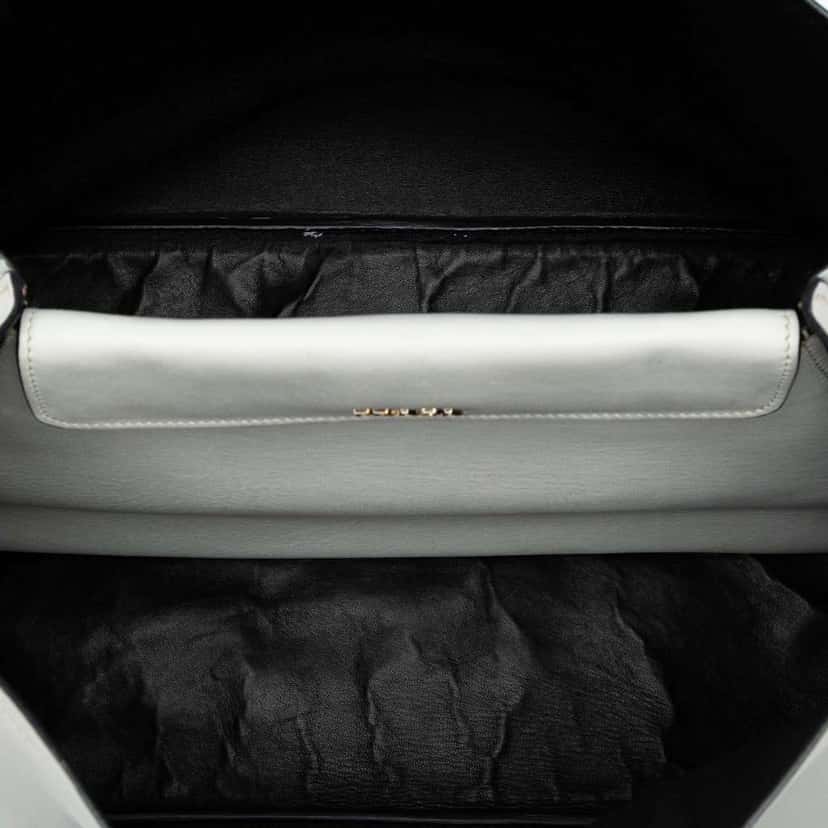 Prada Large City Calf Double Satchel White Leather Very good condition - Model View