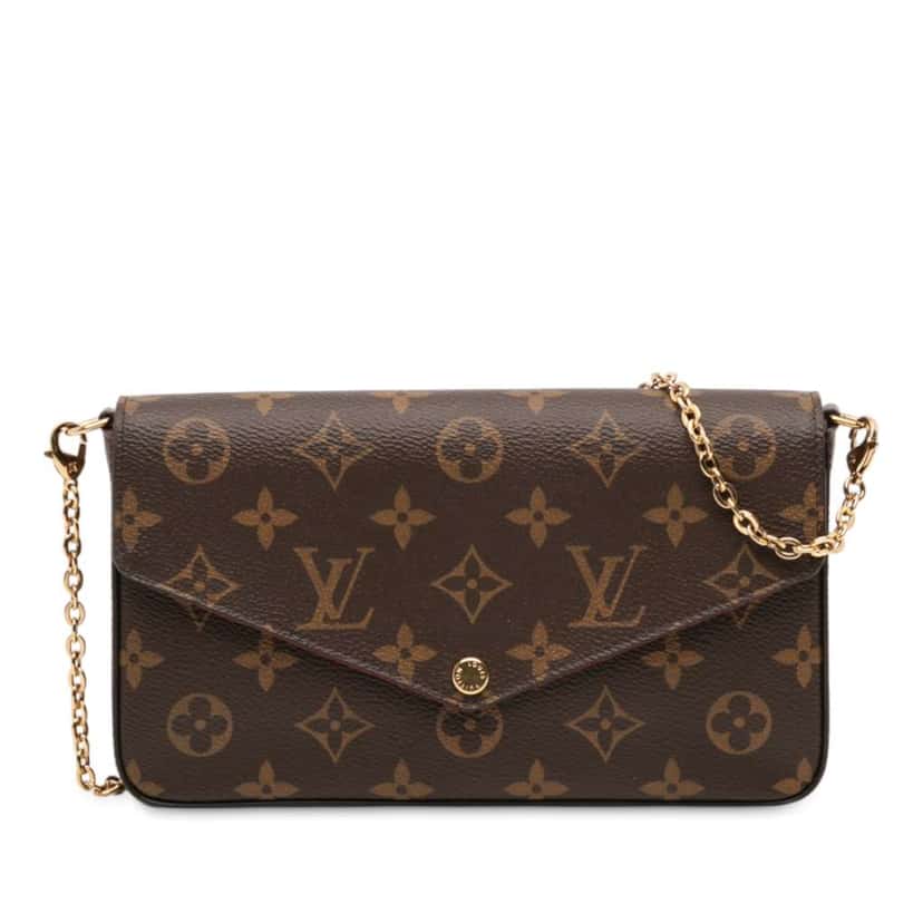 Louis Vuitton Monogram Pochette Felicie Brown Good condition - Front View