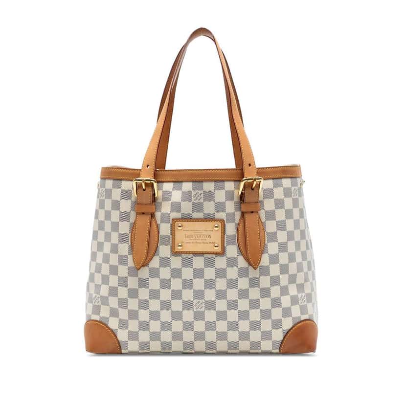 Louis Vuitton Damier Azur Hampstead MM White Good condition - Front View