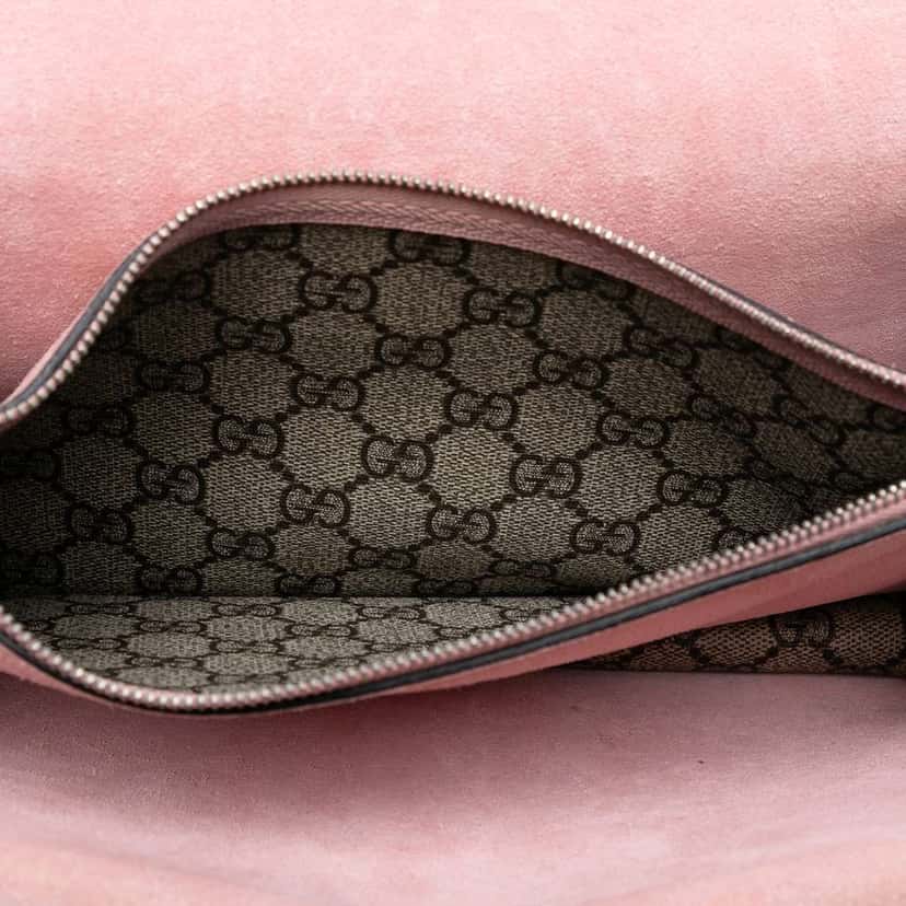 Gucci Medium GG Supreme Crystal Dionysus Shoulder Bag Brown Canvas Good condition - Model View