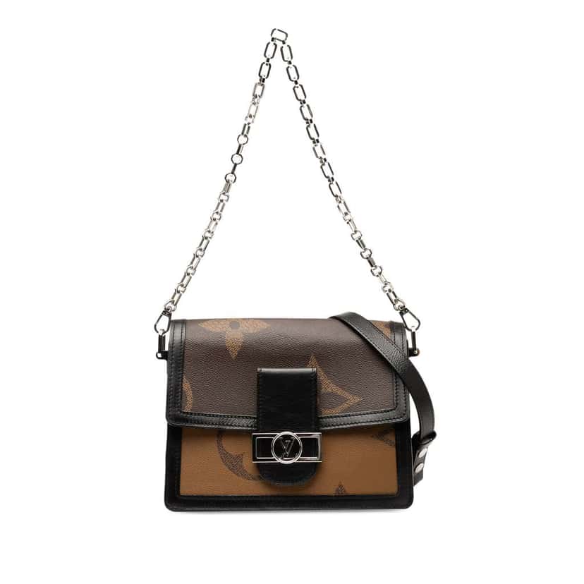 Louis Vuitton Monogram Reverse Giant Dauphine MM Brown Good condition - Front View