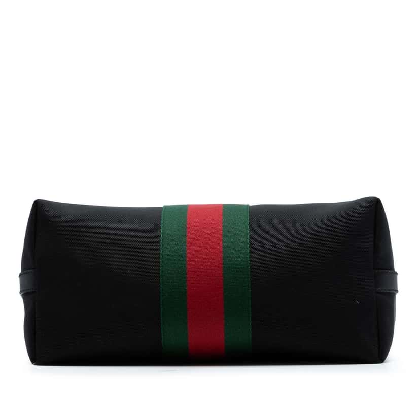 Gucci Canvas Techno Web Vertical Zip Tote Black Canvas Good condition - Inside View