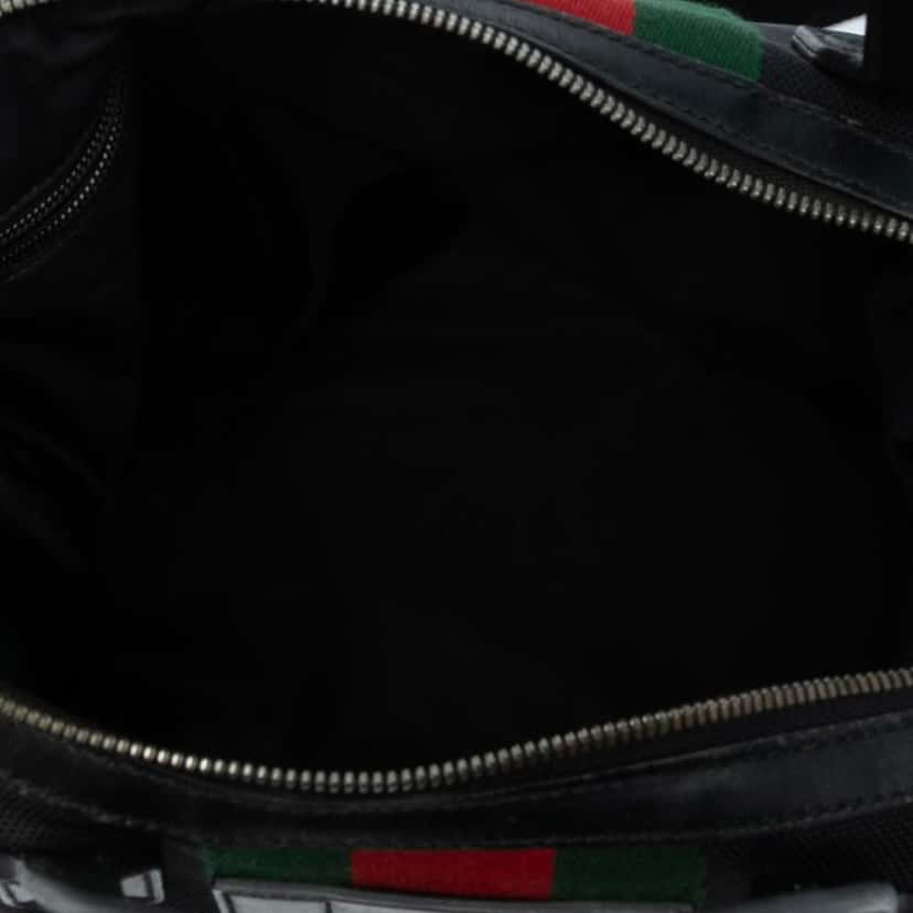 Gucci Canvas Techno Web Vertical Zip Tote Black Canvas Good condition - Model View