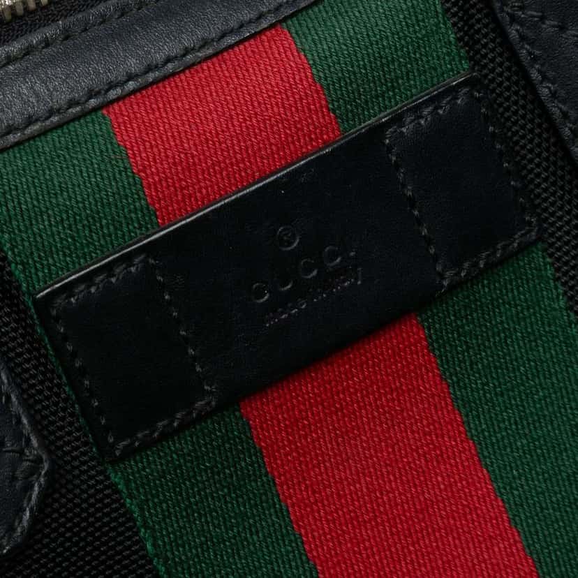 Gucci Canvas Techno Web Vertical Zip Tote Black Canvas Good condition - Box View