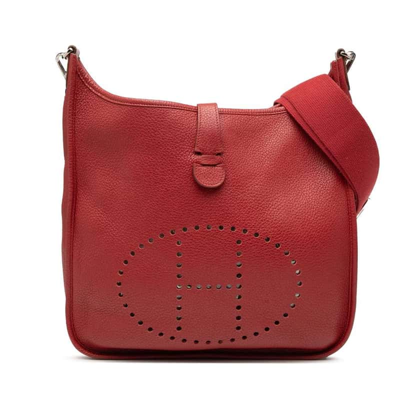 Hermès Togo Evelyne III 33 Red Leather Very good condition - Front View