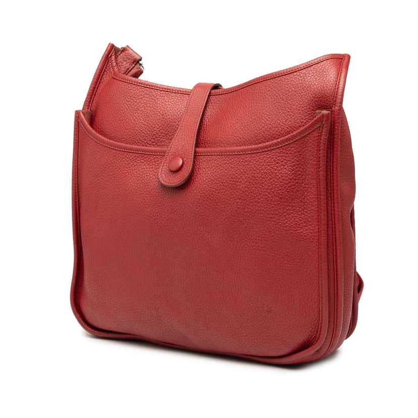 Hermès Togo Evelyne III 33 Red Leather Very good condition - Back View