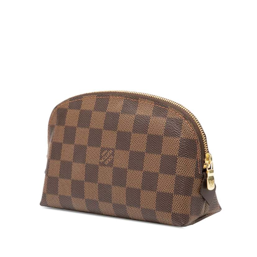 Louis Vuitton Damier Ebene Cosmetic Pouch Brown Good condition - Back View