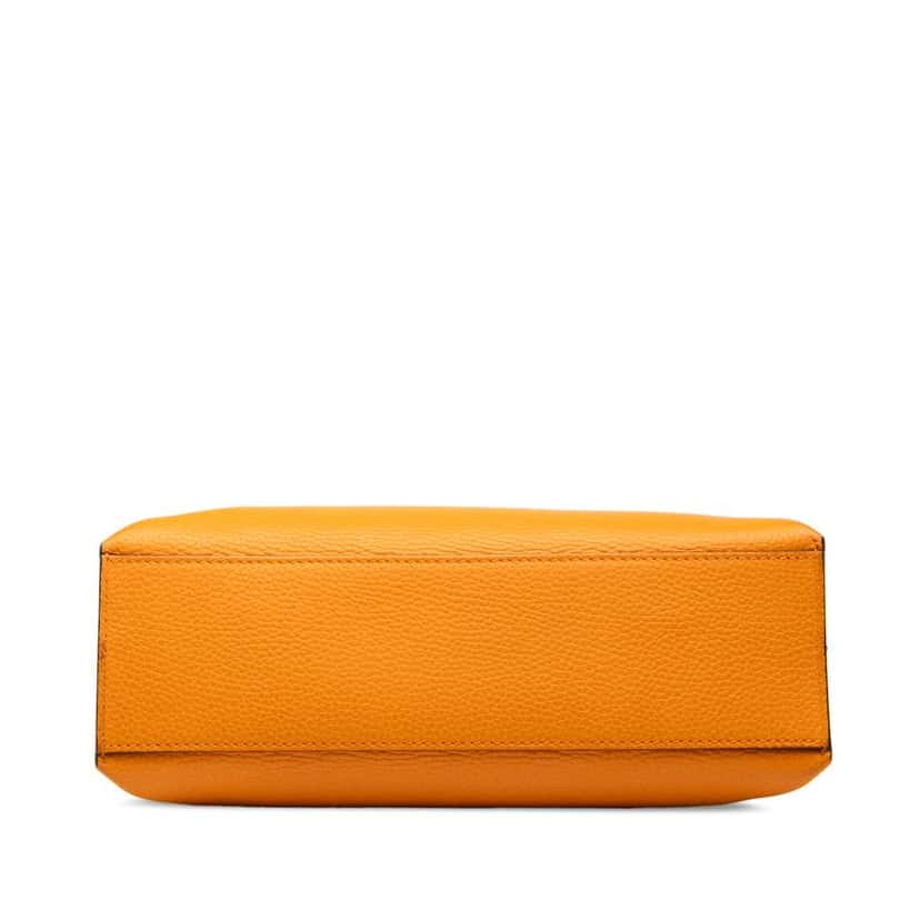 Gucci Small Leather Bamboo Daily Satchel Orange Leather Good condition - Inside View