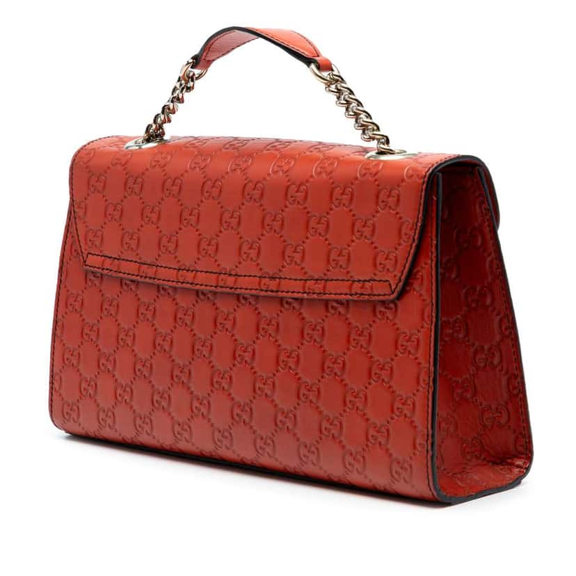 Gucci Medium Guccissima Emily Shoulder Bag Orange Leather Good condition - Back View
