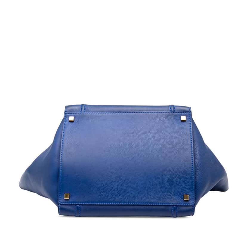 Celine Medium Grained Calfskin Phantom Luggage Tote Blue Leather Very good condition - Inside View