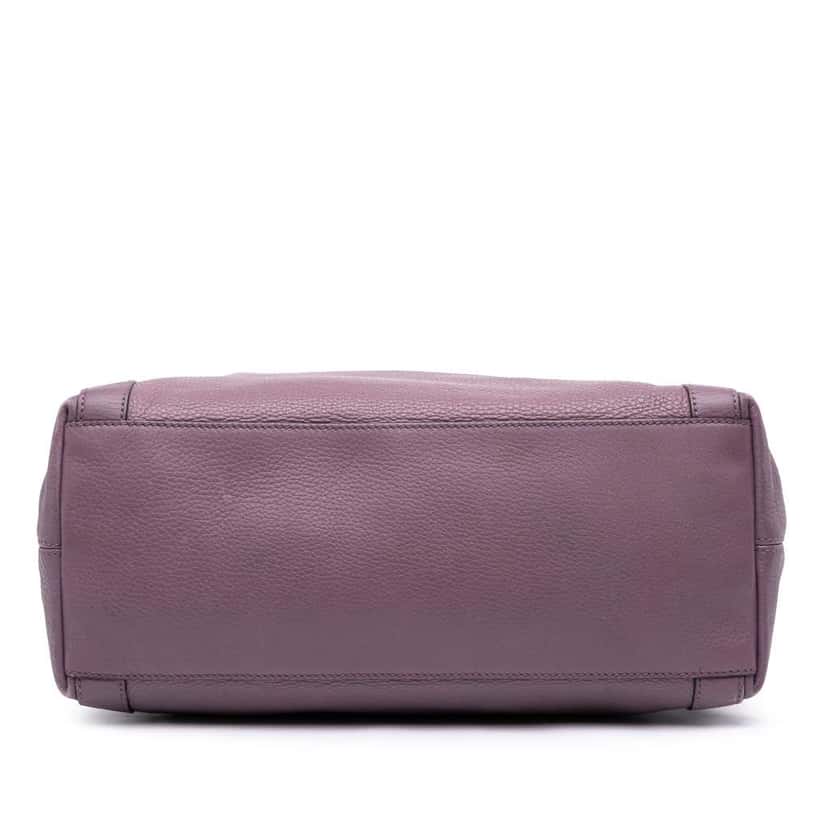 Gucci Medium Leather Miss GG Satchel Purple Leather Good condition - Inside View