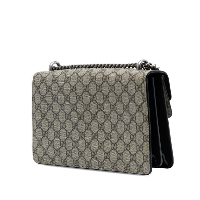Gucci Medium GG Supreme Dionysus Shoulder Bag Brown Canvas Good condition - Back View