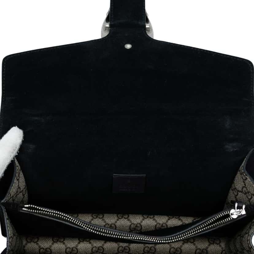 Gucci Medium GG Supreme Dionysus Shoulder Bag Brown Canvas Good condition - Model View