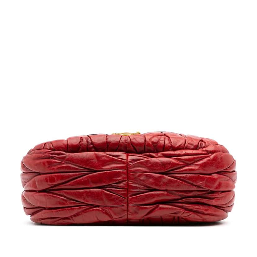 Miu Miu Matelasse Nappa Coffer Satchel Red Leather Good condition - Inside View