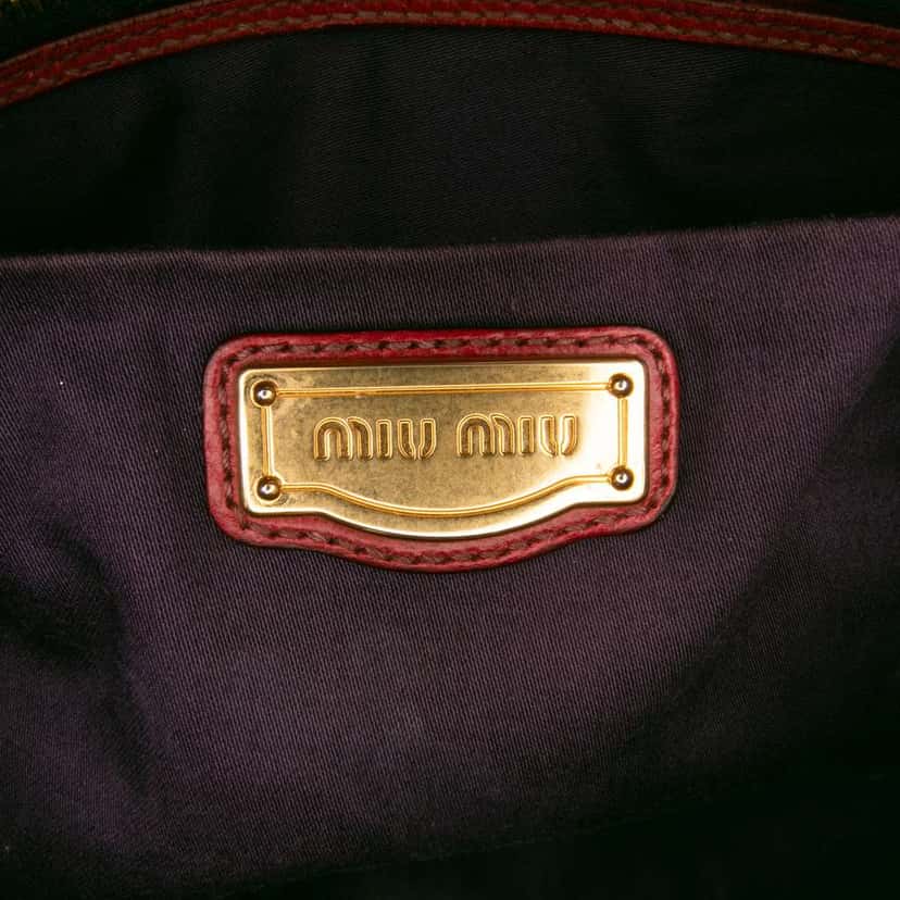 Miu Miu Matelasse Nappa Coffer Satchel Red Leather Good condition - Box View