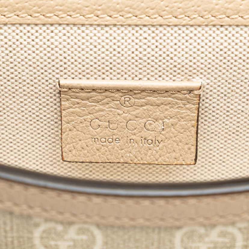 Gucci Mini GG Supreme Horsebit 1955 Crossbody Brown Canvas Good condition - Box View