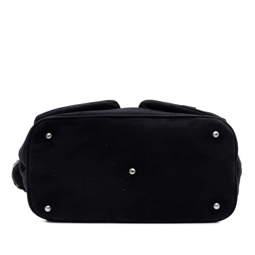 Loewe Suede Braided Chain Pocket Tote Black Leather Good condition - Inside View