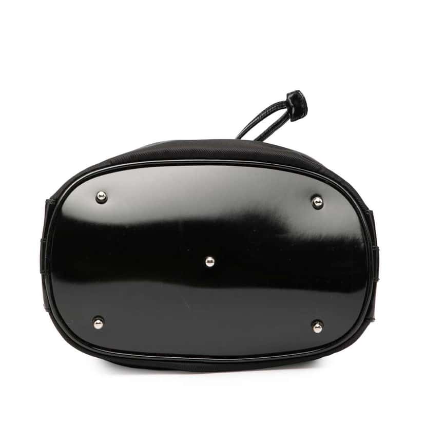 Gucci Nylon Bamboo Bucket Bag Black Good condition - Inside View
