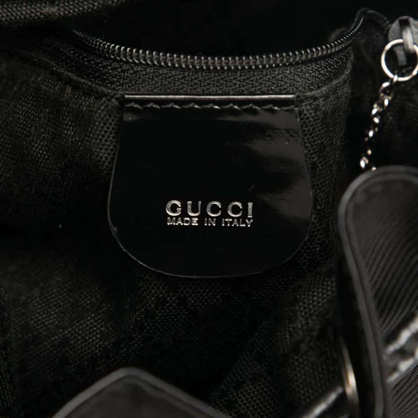 Gucci Nylon Bamboo Bucket Bag Black Good condition - Box View
