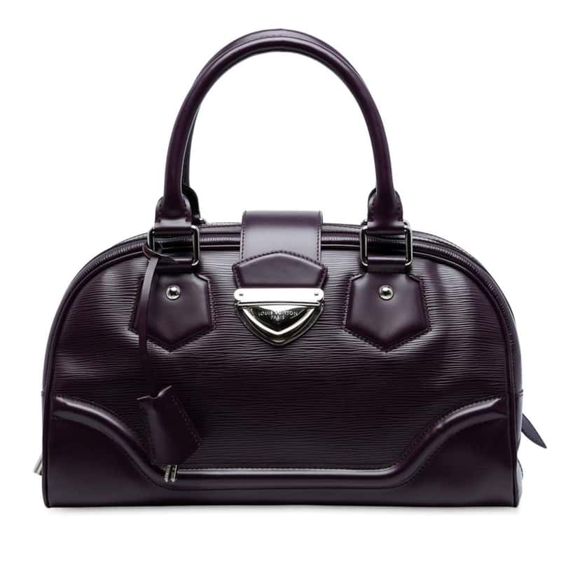 Louis Vuitton Epi Bowling Montaigne GM Purple Leather Good condition - Front View