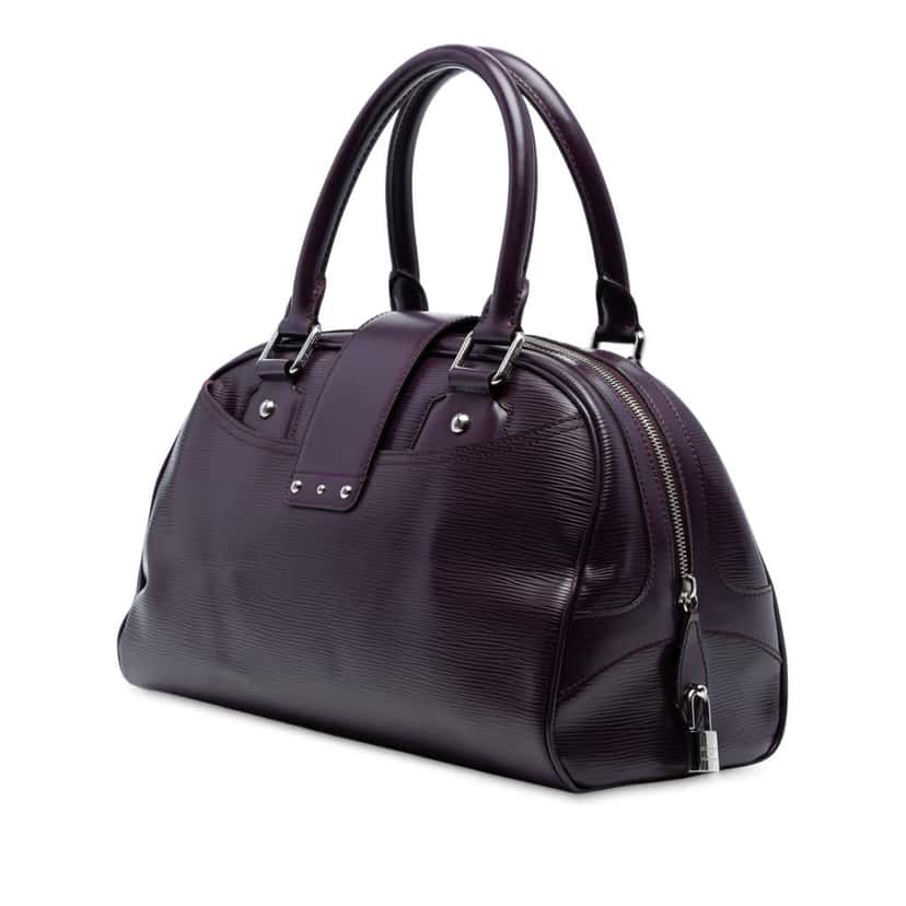 Louis Vuitton Epi Bowling Montaigne GM Purple Leather Good condition - Back View