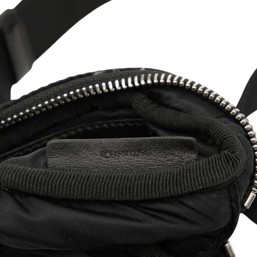 Burberry Zebra Print Nylon Logo Cannon Belt Bag White Very good condition - Box View