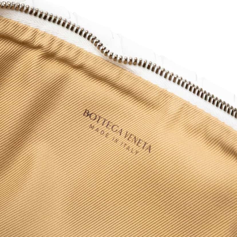 Bottega Veneta Nappa Intrecciato Wristlet Clutch White Leather Good condition - Box View