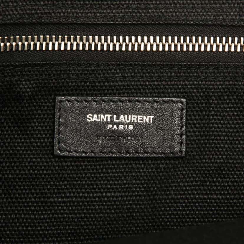 Saint Laurent Linen Rive Gauche North South Tote White Canvas Good condition - Box View