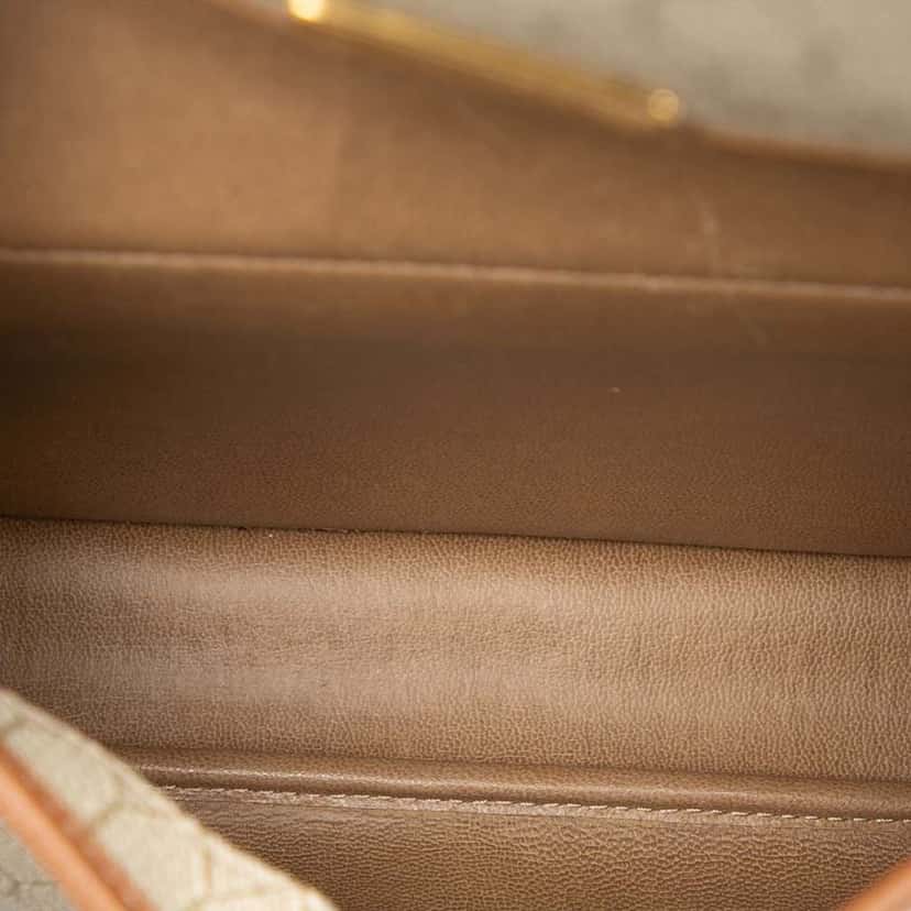 Dior Honeycomb Coated Canvas Crossbody Brown Canvas Good condition - Model View