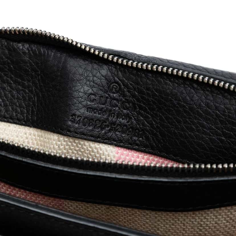 Gucci Medium Leather Bamboo Daily Crossbody Black Leather Good condition - Box View