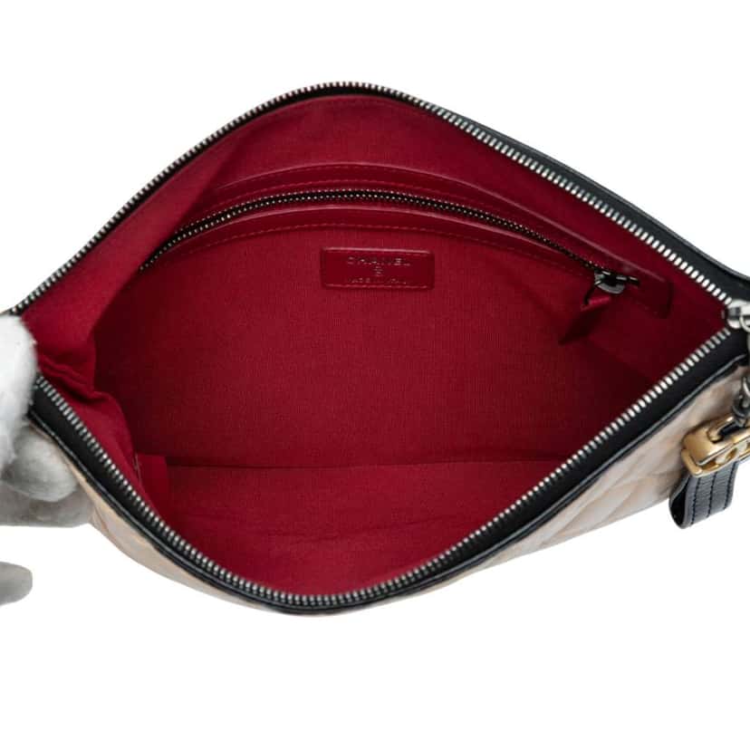 Chanel Medium Aged Calfskin Gabrielle O Case Clutch Brown Leather Good condition - Model View